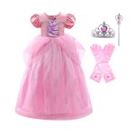 Zeemeermin jurk - Ariel -  Tiara, Toverstaf, Handschoenen