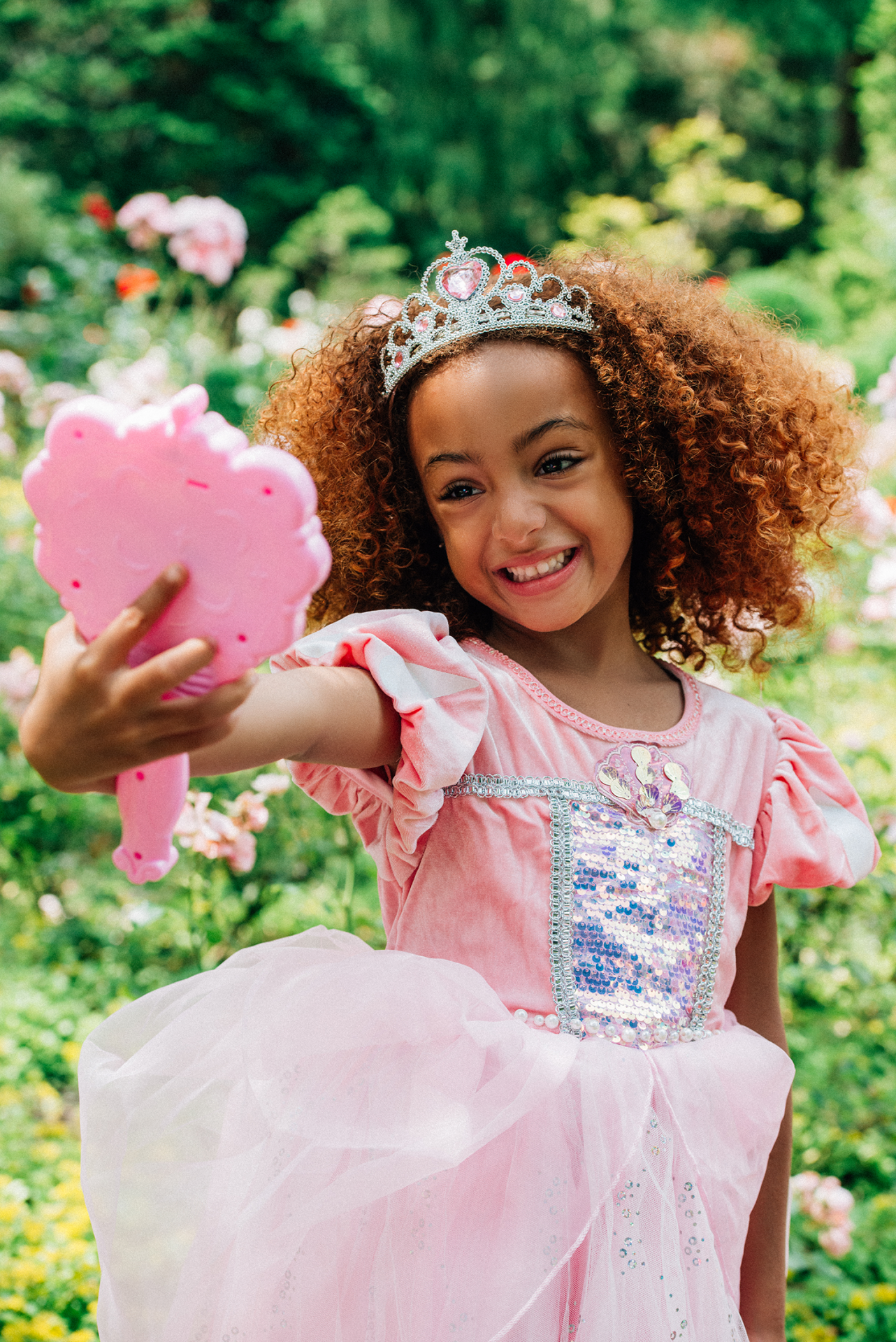 Zeemeermin jurk - Ariel -  Tiara, Toverstaf, Handschoenen - Afbeelding 6
