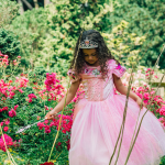 Doornroosje jurk vlinders + accessoires