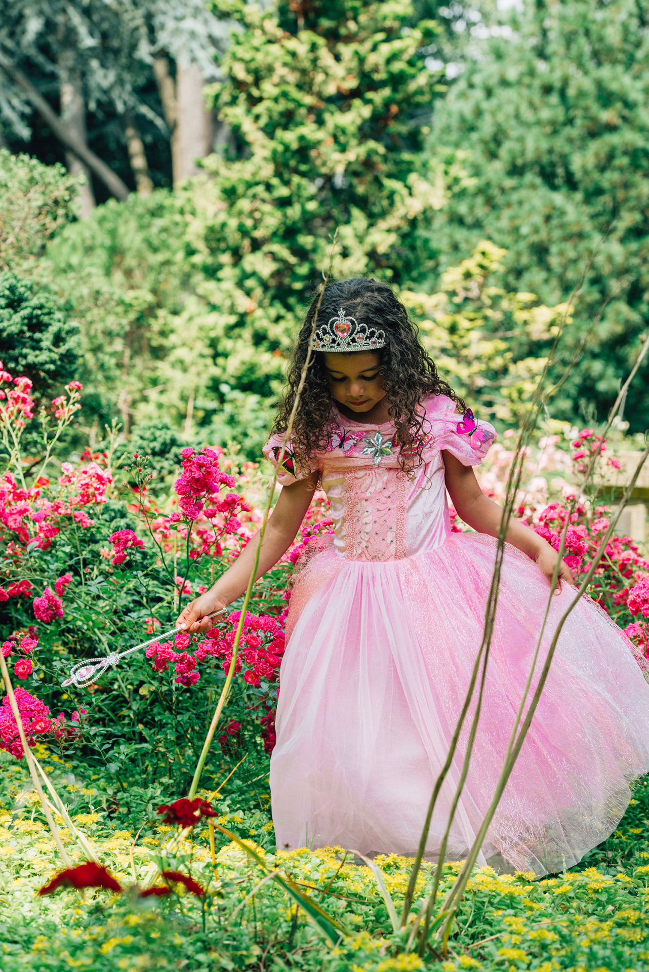 Doornroosje jurk vlinders + accessoires - Afbeelding 6