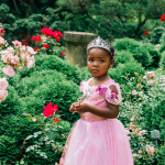 Doornroosje jurk vlinders + accessoires