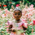 Doornroosje jurk vlinders + accessoires