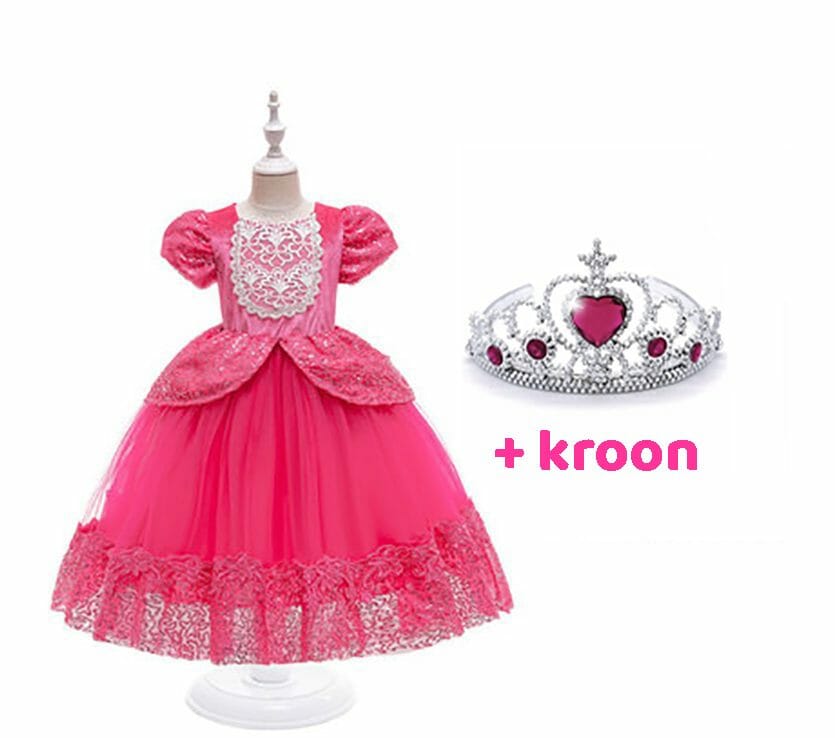Doornroosje - roze prinsessenjurk - verkleedjurk - accessoires - Afbeelding 22