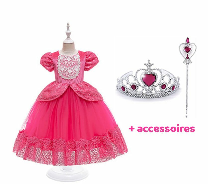 Doornroosje - roze prinsessenjurk - verkleedjurk - accessoires - Afbeelding 21
