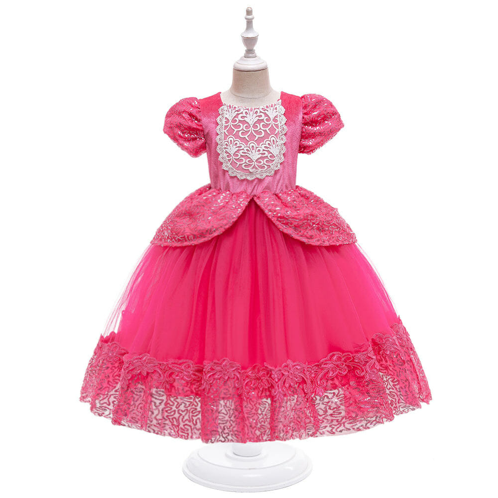 Doornroosje - roze prinsessenjurk - verkleedjurk - accessoires - Afbeelding 10