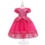 Doornroosje - roze prinsessenjurk - verkleedjurk - accessoires