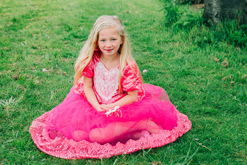 Doornroosje - roze prinsessenjurk - verkleedjurk - accessoires - Afbeelding 5