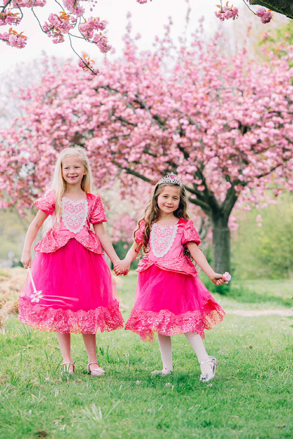 Doornroosje - roze prinsessenjurk - verkleedjurk - accessoires - Afbeelding 2