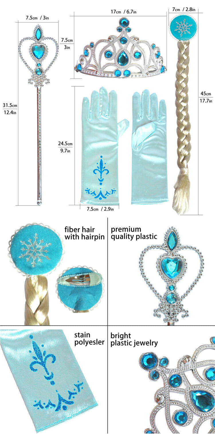Frozen Elsa accessoireset  - voor bij je prinsesenjurk - Afbeelding 2