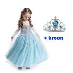 Frozen Elsa jurk + kroon - luxe prinsessenjurk