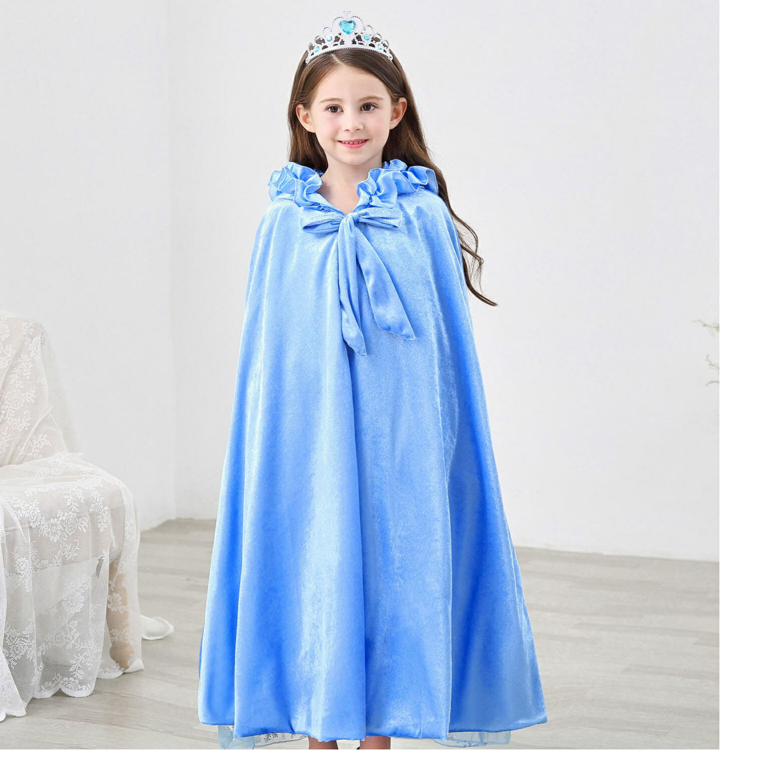 Frozen Elsa jurk + kroon - luxe prinsessenjurk - Afbeelding 15