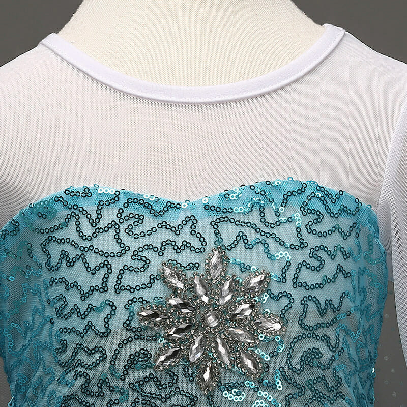 Frozen Elsa jurk + kroon - luxe prinsessenjurk - Afbeelding 12
