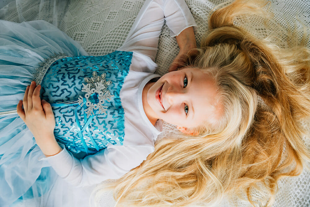Frozen Elsa jurk + kroon - luxe prinsessenjurk - Afbeelding 6