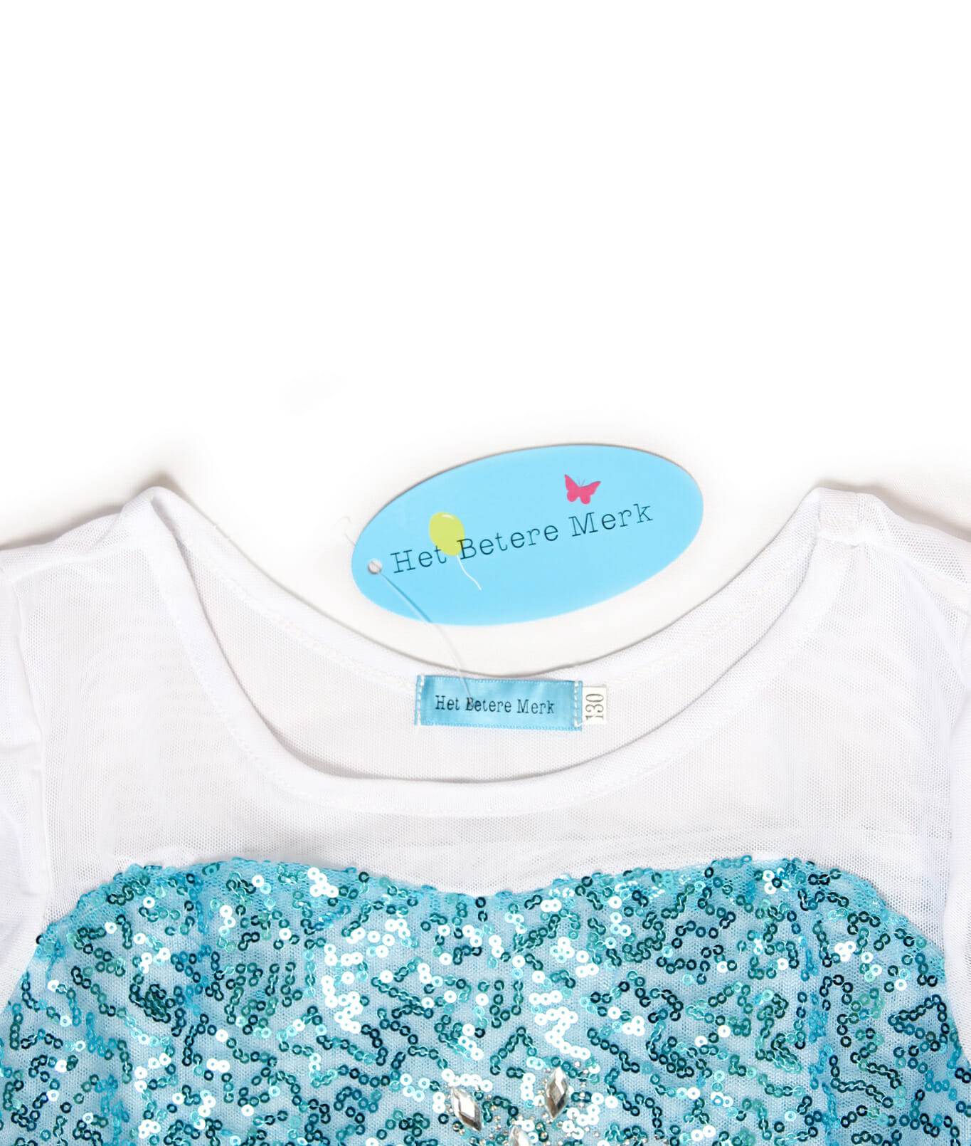 Frozen Elsa jurk + kroon - luxe prinsessenjurk - Afbeelding 9