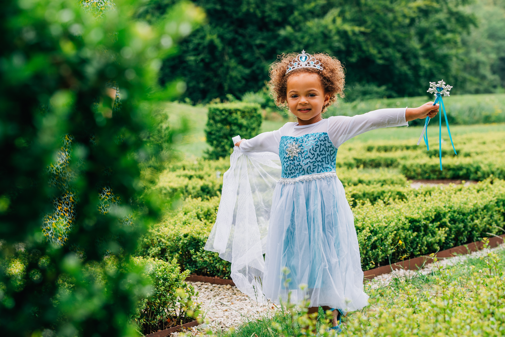 Frozen Elsa jurk + kroon - luxe prinsessenjurk - Afbeelding 3