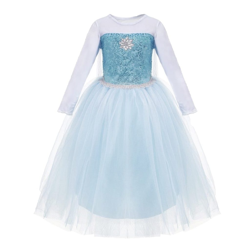 Frozen Elsa jurk + kroon - luxe prinsessenjurk