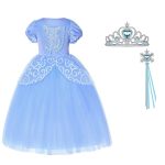 Cinderella jurk + accessoires - Assepoester - Deluxe verkleedjurk