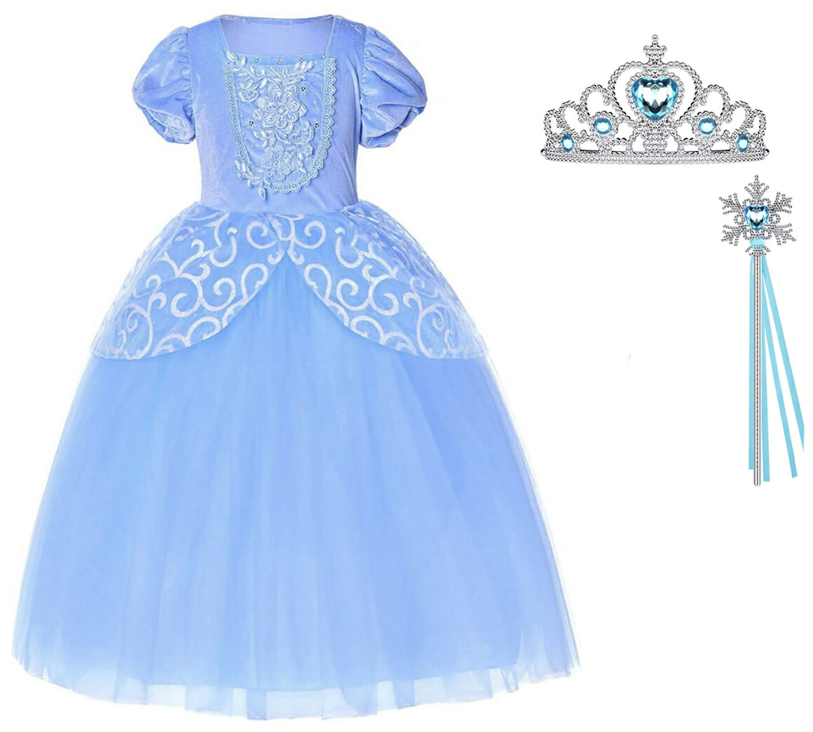 Cinderella jurk + accessoires - Assepoester - Deluxe verkleedjurk - Afbeelding 18