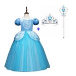 Cinderella jurk + accessoires - Assepoester - Deluxe verkleedjurk