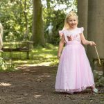 Doornroosje jurk +  kroon + toverstaf