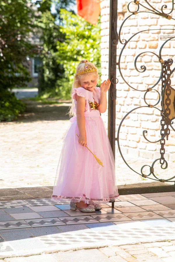 Voordeelpakket - Roze prinsessenjurk + accessoires - Afbeelding 5