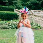 Unicorn Jurk - Eenhoorn Jurk + Haarband + Roze Prinsessen Handschoenen