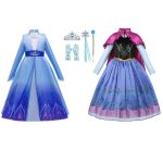 Frozen Elsa jurk + Anna jurk - voordeelpakket