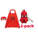 Spiderman Rode Cape + Masker + Sleutelhanger