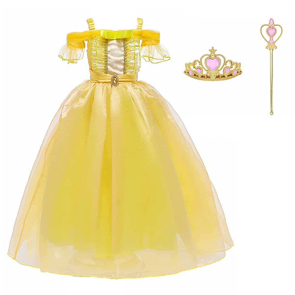 Belle jurk + tiara + toverstaf - Afbeelding 32