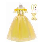 Belle jurk + tiara + toverstaf