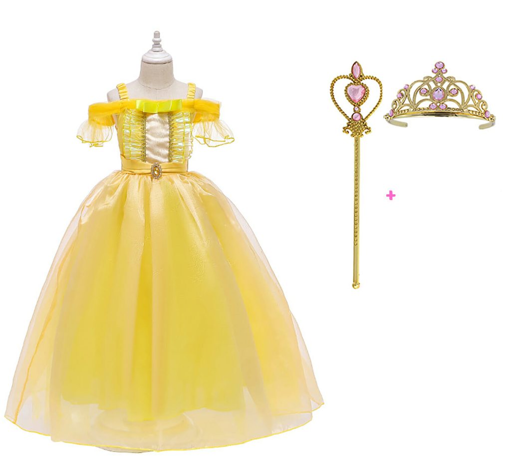 Belle jurk + tiara + toverstaf - Afbeelding 27