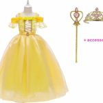 Belle jurk + tiara + toverstaf
