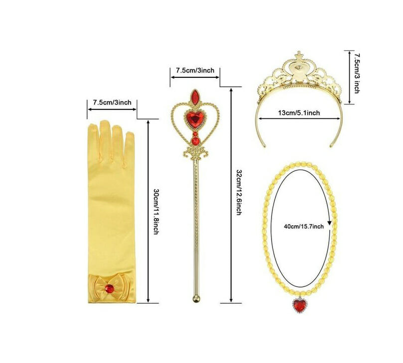 Belle jurk + tiara + toverstaf - Afbeelding 16
