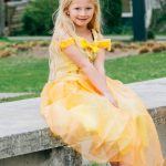 Belle jurk + tiara + toverstaf