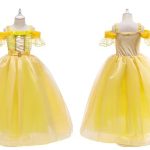 Belle jurk + tiara + toverstaf