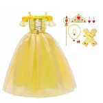 Belle jurk + tiara + toverstaf