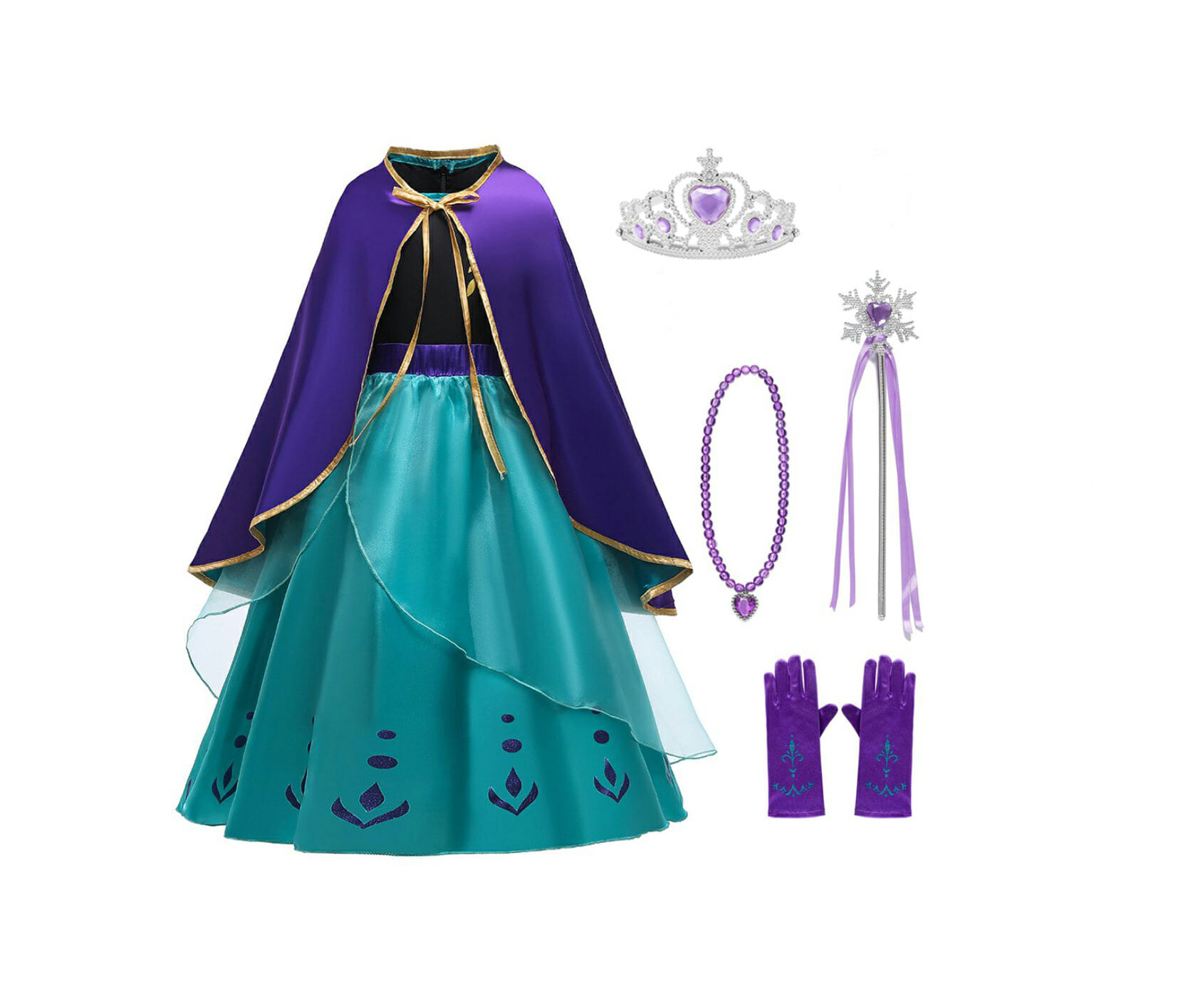 Frozen Anna jurk maat 92/98 met accessoires - Afbeelding 17