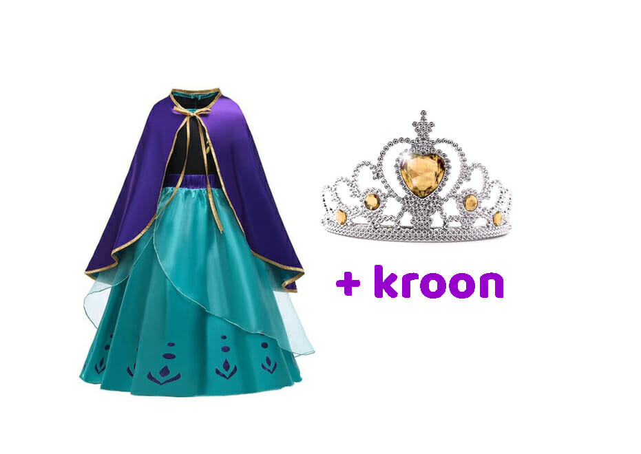 Frozen Anna jurk maat 92/98 met accessoires - Afbeelding 8