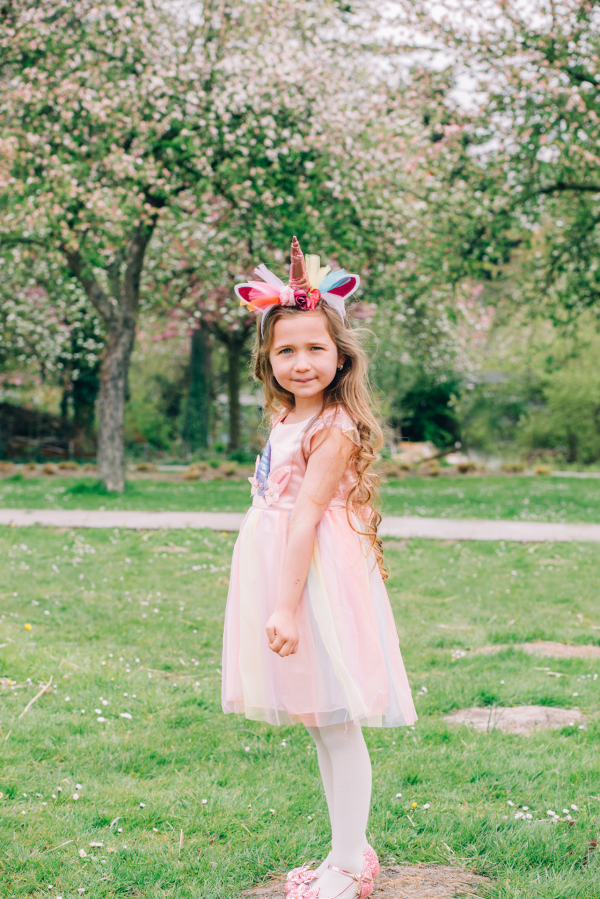 Unicorn jurk + haarband - Eenhoorn- Roze - Afbeelding 2