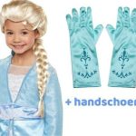 Frozen Elsa pruik - inclusief prinsessenhandschoenen