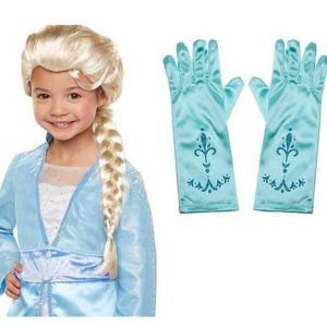 Frozen Elsa pruik - inclusief prinsessenhandschoenen