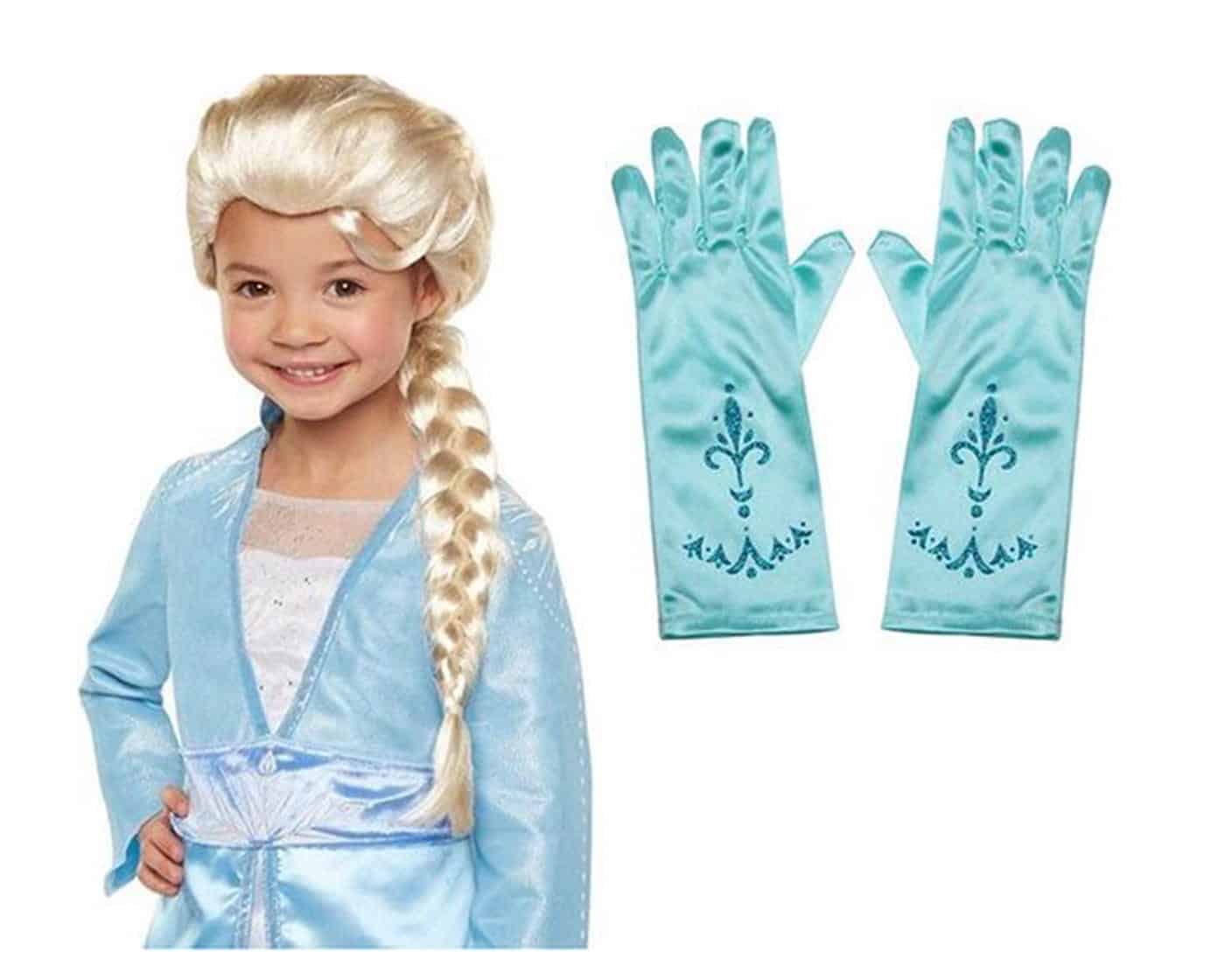 Frozen Elsa pruik - inclusief prinsessenhandschoenen