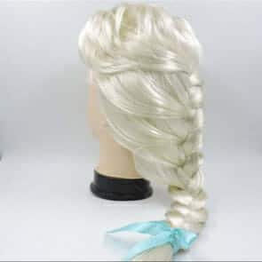Frozen Elsa pruik - inclusief prinsessenhandschoenen - Afbeelding 3
