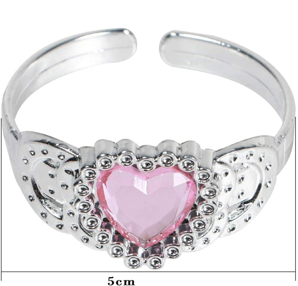 Prinsessen roze accessoireset - juwelen, toverstaf, kroon, elleboog handschoenen - Afbeelding 6