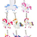 Traktatie Uitdeelcadeautjes Kinderen-8 x Unicorn Sleutelhanger-Grabbelton Cadeautjes-Klein Speelgoed