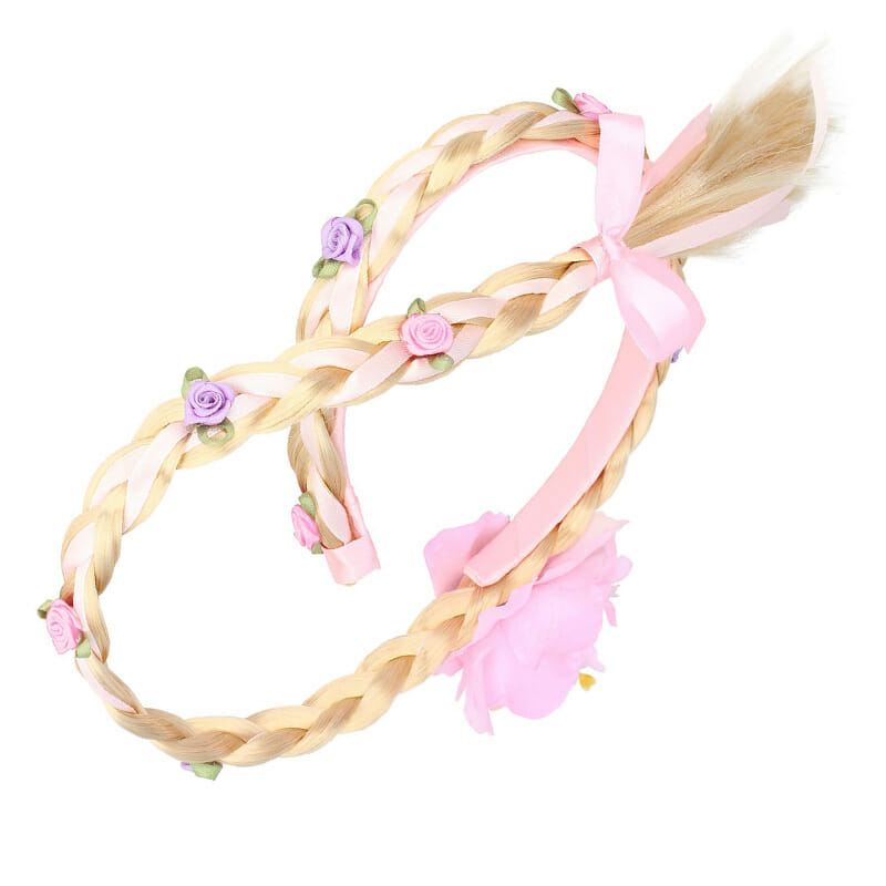 Rapunzel vlecht - haarband - roze - Afbeelding 3