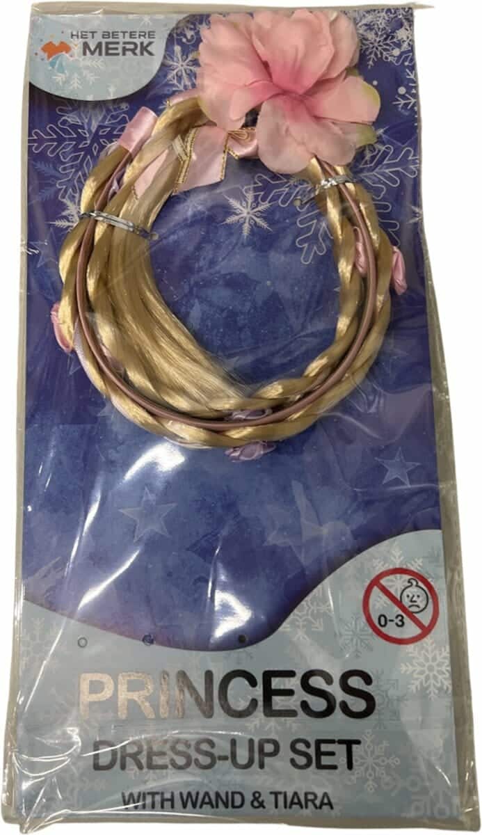 Rapunzel vlecht - haarband - roze - Afbeelding 2