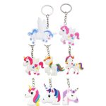 Traktatie Uitdeelcadeautjes Kinderen-8 x Unicorn Sleutelhanger-Grabbelton Cadeautjes-Klein Speelgoed
