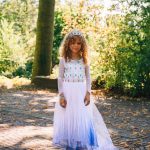 Prinsessenjurk - Elsa ijskristallen jurk + accessoires