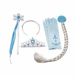Frozen Elsa accessoires - toverstaf - tiara - handschoenen - Elsa vlecht